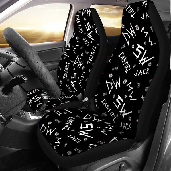 *PRE-ORDER* Initials - Universal Car Seat Cover With Thickened Back - Supernatural Inspired - Goblin Wood Exclusive