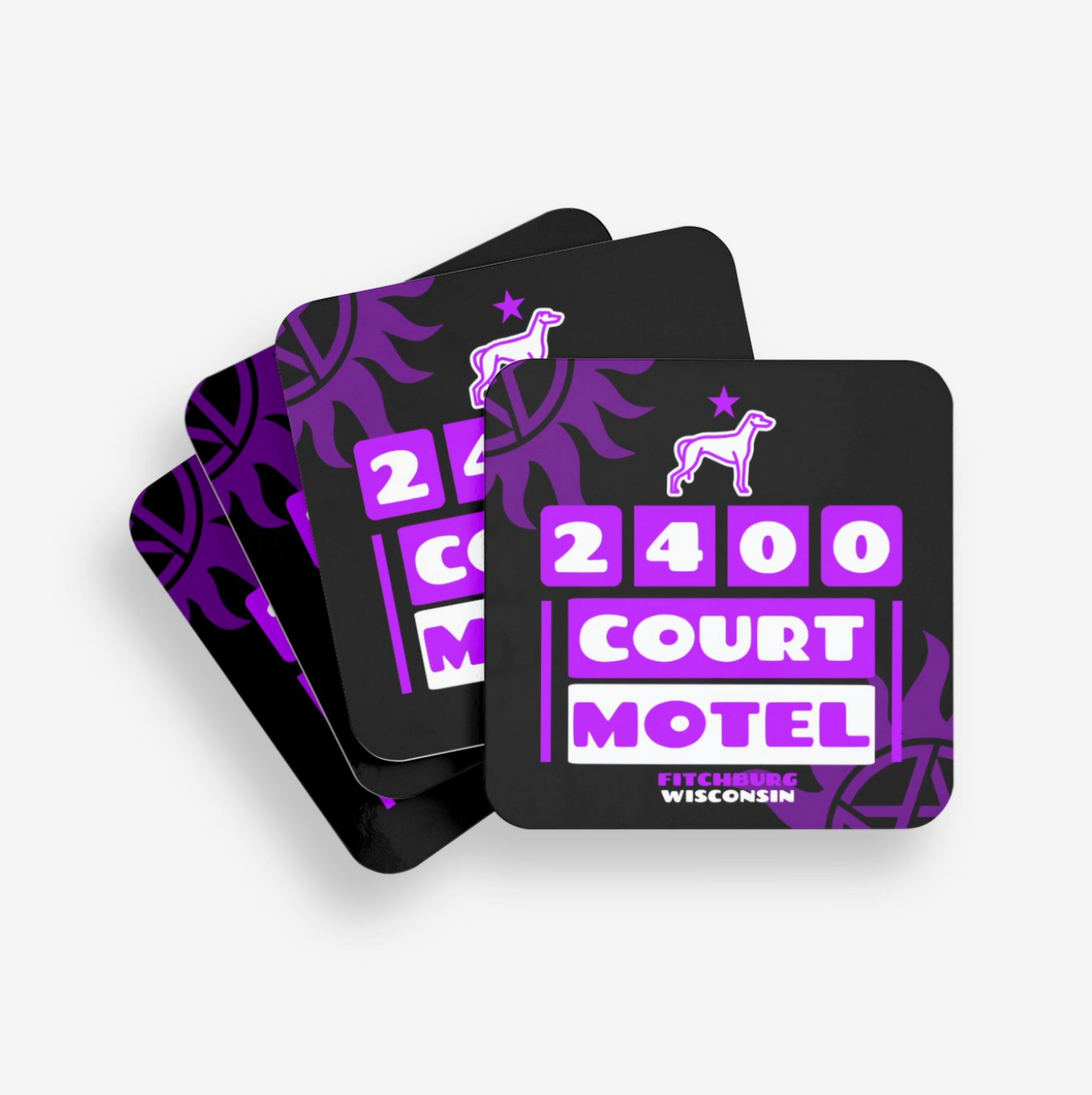 2400 Court Motel Coaster - Supernatural Inspired - Goblin Wood Exclusive