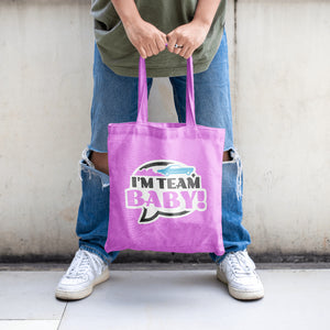 I'm Team Baby! Pink Tote Bag - Supernatural Inspired - Goblin Wood Exclusive