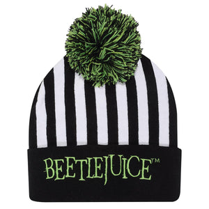 Beetlejuice - Stripe Bobble Beanie