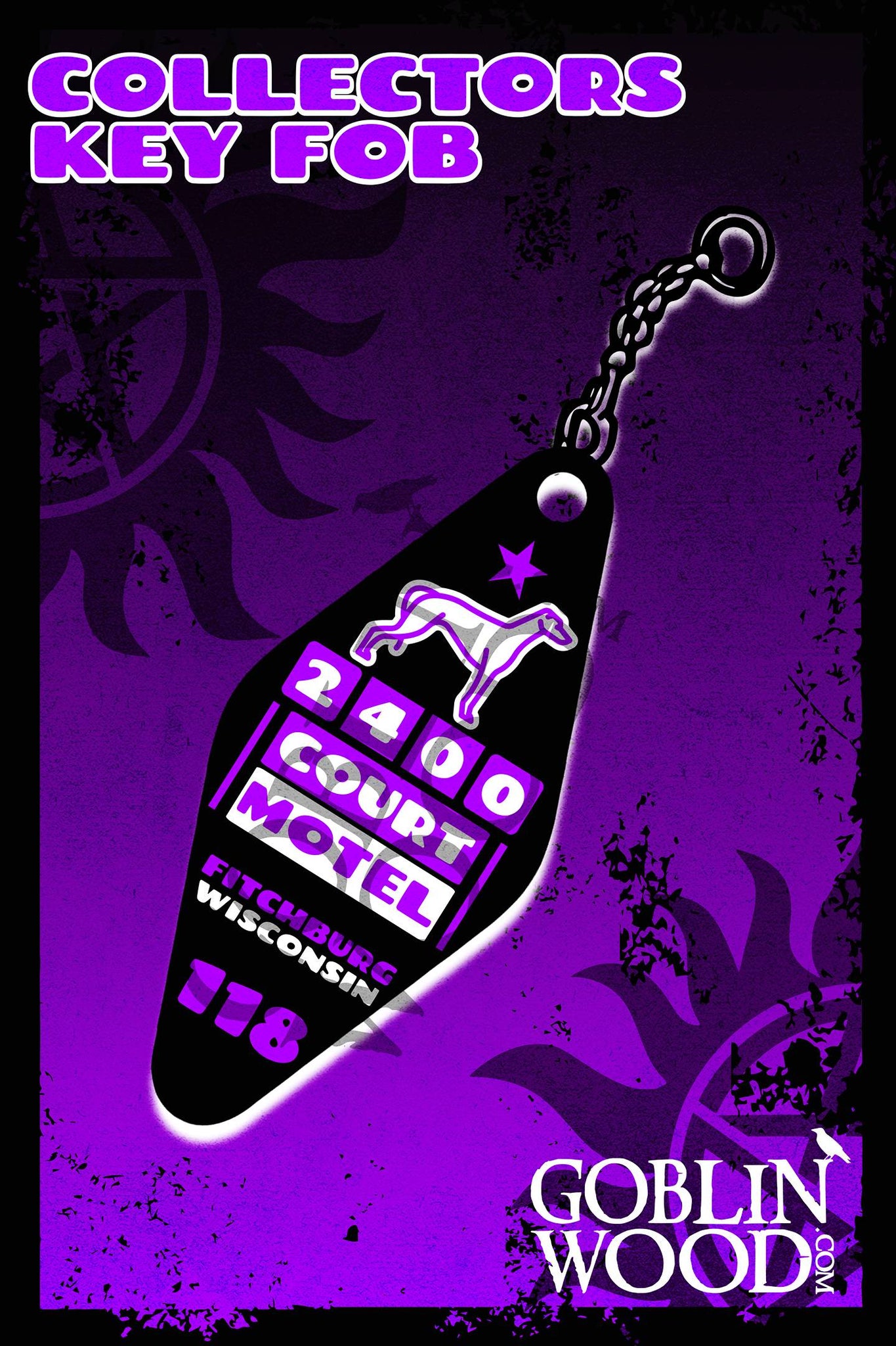 2400 Court Motel Key Fob - Supernatural Inspired - Goblin Wood Exclusive