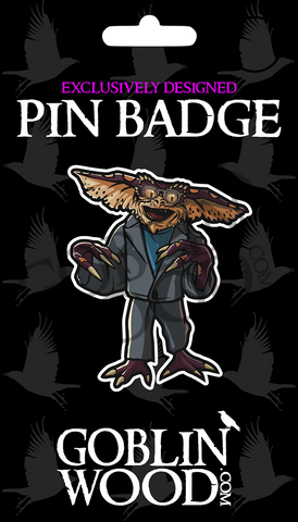 Brain Gremlin Pin Badge - Gremlins Inspired - Goblin Wood Exclusive