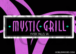 Mystic Grill Plaque - TVD Inspired - Goblin Wood Exclusive