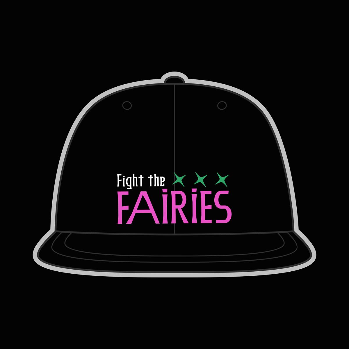 Fight The Fairies - Black SnapBack - Goblin Wood Exclusive