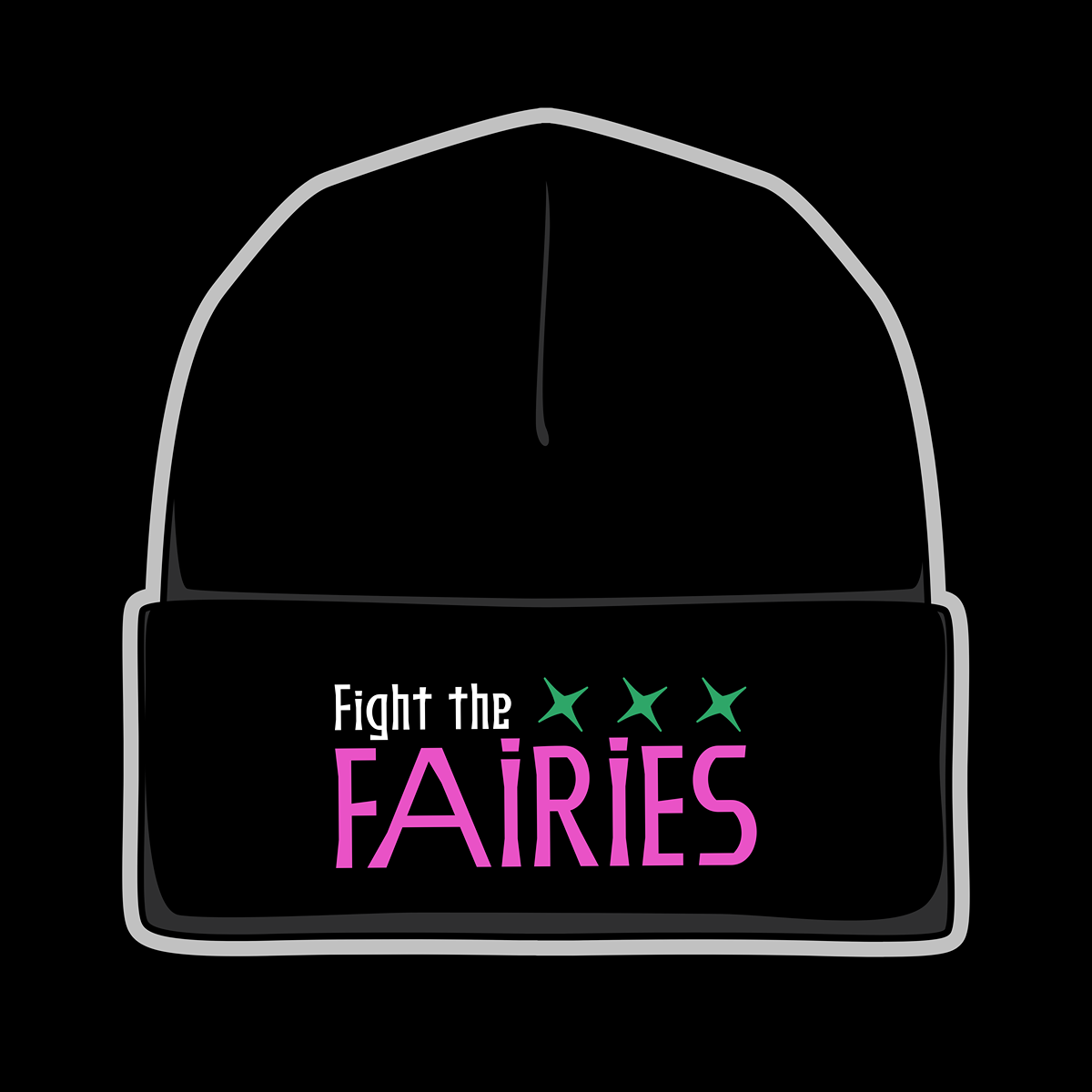 Fight The Fairies  Embroidered Beanie - Supernatural Inspired - Goblin Wood Exclusive