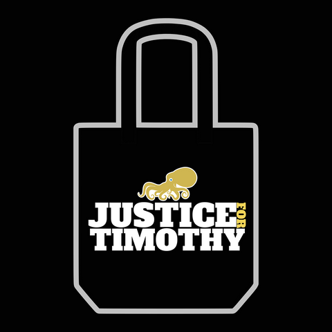 Justice For Timothy Black Tote Bag - The Boys Inspired - Goblin Wood Exclusive