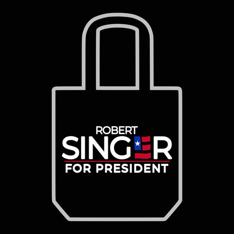 Singer For President Black Tote Bag - The Boys Inspired - Goblin Wood Exclusive