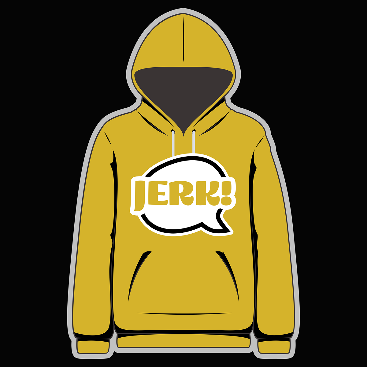 Jerk! Speech Bubble Yellow Hoody - Goblin Wood Exclusive