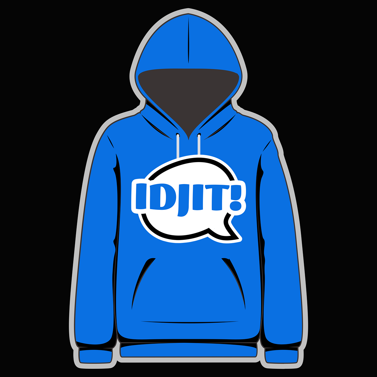 Idjit! Blue Hoody - Goblin Wood Exclusive