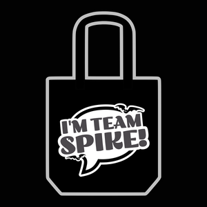 I'm Team Spike - Black Tote Bag - Buffy Inspired - Goblin Wood Exclusive