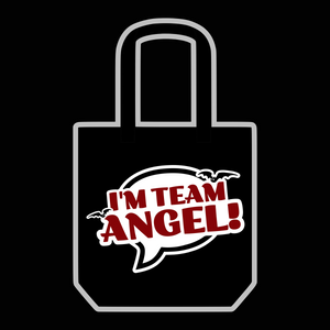 I'm Team Angel - Black Tote Bag - Buffy Inspired - Goblin Wood Exclusive