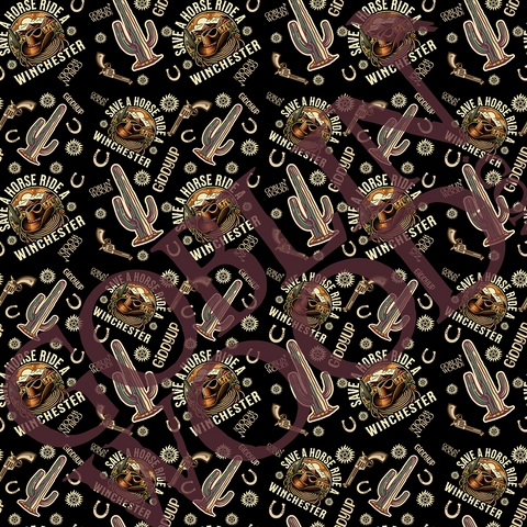 Cowboy Ride Black Phone Background - Goblin Wood Exclusive