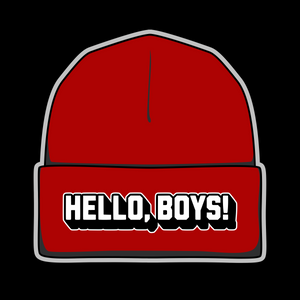 Hello, Boys! Red Embroidered Beanie - Supernatural Inspired - Goblin Wood Exclusive