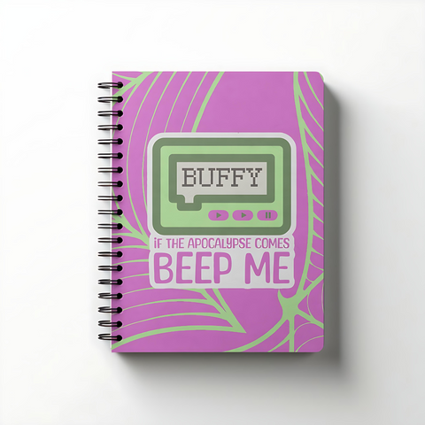 Beep Me Lined Notebook - Buffy Inspired - Goblin Wood Exclusive