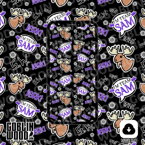 I'm Team Sam Black Phone Background - Goblin Wood Exclusive