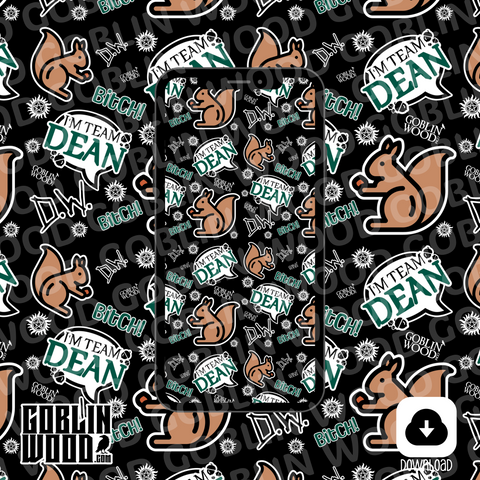 I'm Team Dean Black Phone Background - Goblin Wood Exclusive