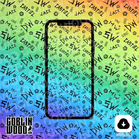 'Initials' (RAINBOW) Phone Background - Goblin Wood Exclusive