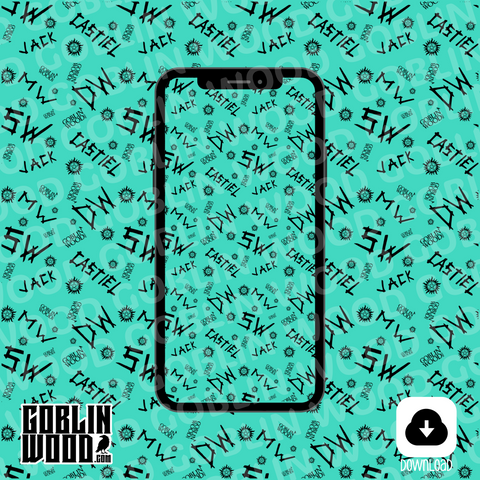 'Initials' (TEAL) Phone Background - Goblin Wood Exclusive