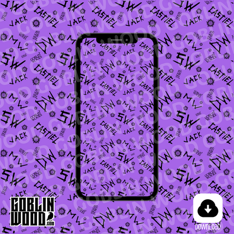 'Initials' (PURPLE) Phone Background - Goblin Wood Exclusive