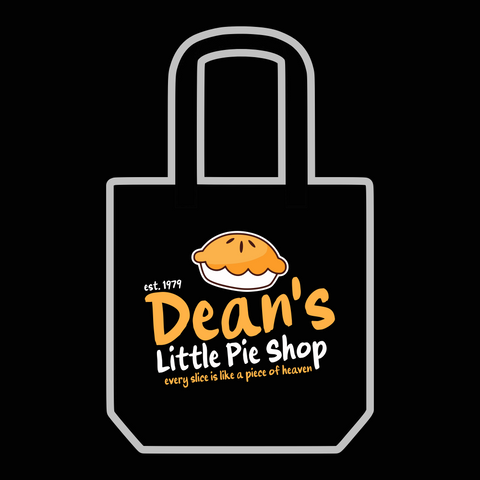 Dean's Little Pie Shop Black Tote Bag - Supernatural Inspired - Goblin Wood Exclusive