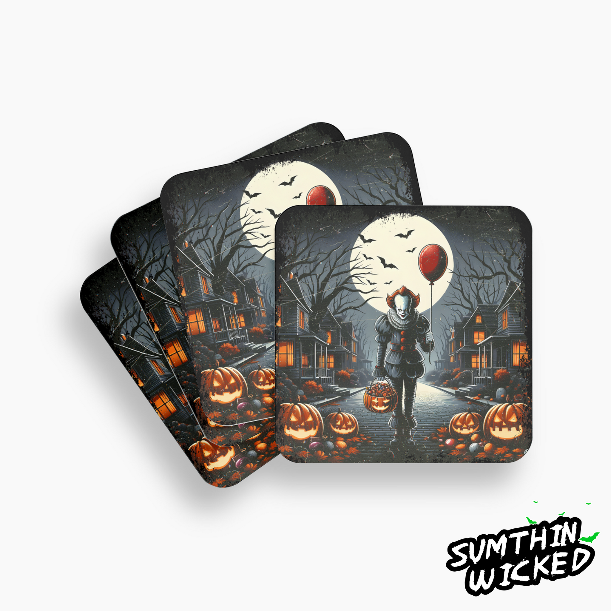 Pennywise Trick Or Treat Coaster - IT Inspired