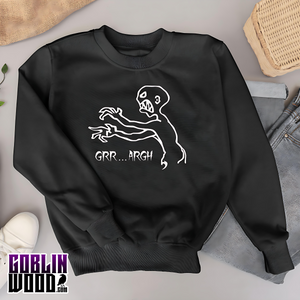 Grr...Argh. - Black Premium Crew Neck Sweatshirt - Buffy Inspired - Goblin Wood Exclusive