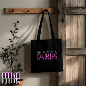 Fight The Fairies - Black Tote Bag - Supernatural Inspired - Goblin Wood Exclusive