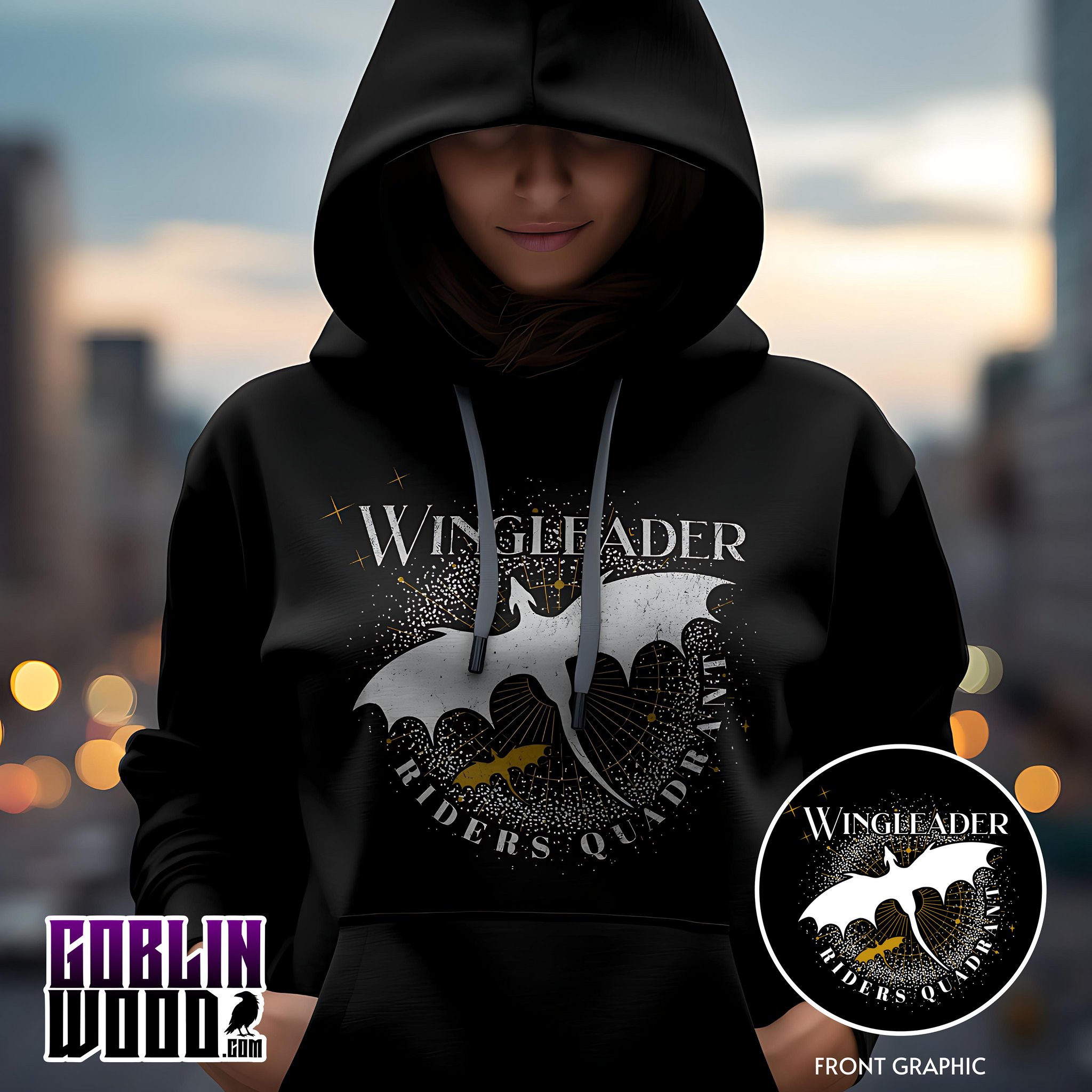 Wingleader Quadrant - Premium Hoody - Fourth Wing Inspired - Goblin Wood Exclusive