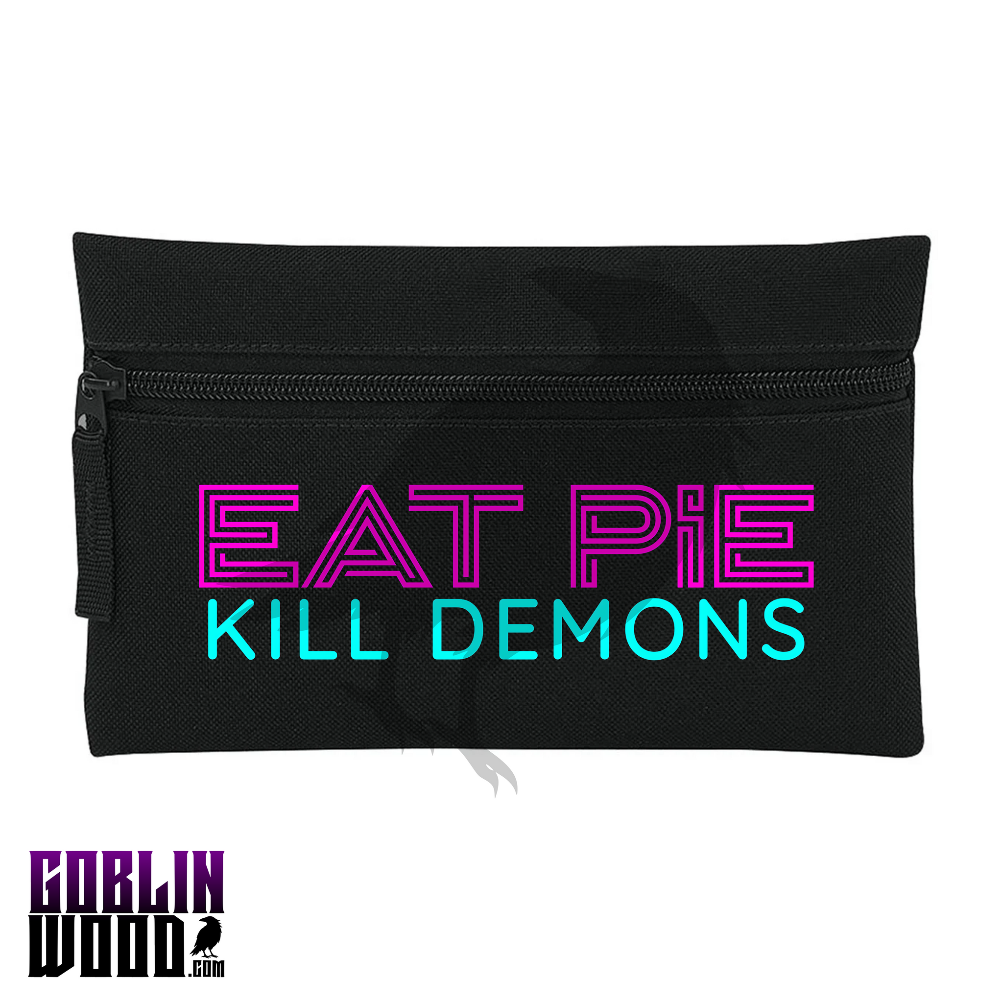 Eat Pie - Black Pencil Case - Supernatural Inspired - Goblin Wood Exclusive