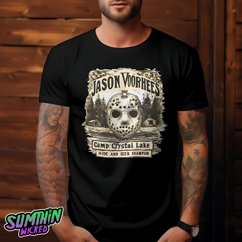 Peekaboo! - Black Premium T-Shirt - Friday The 13th Inspired - Sumthin Wicked Exclusive