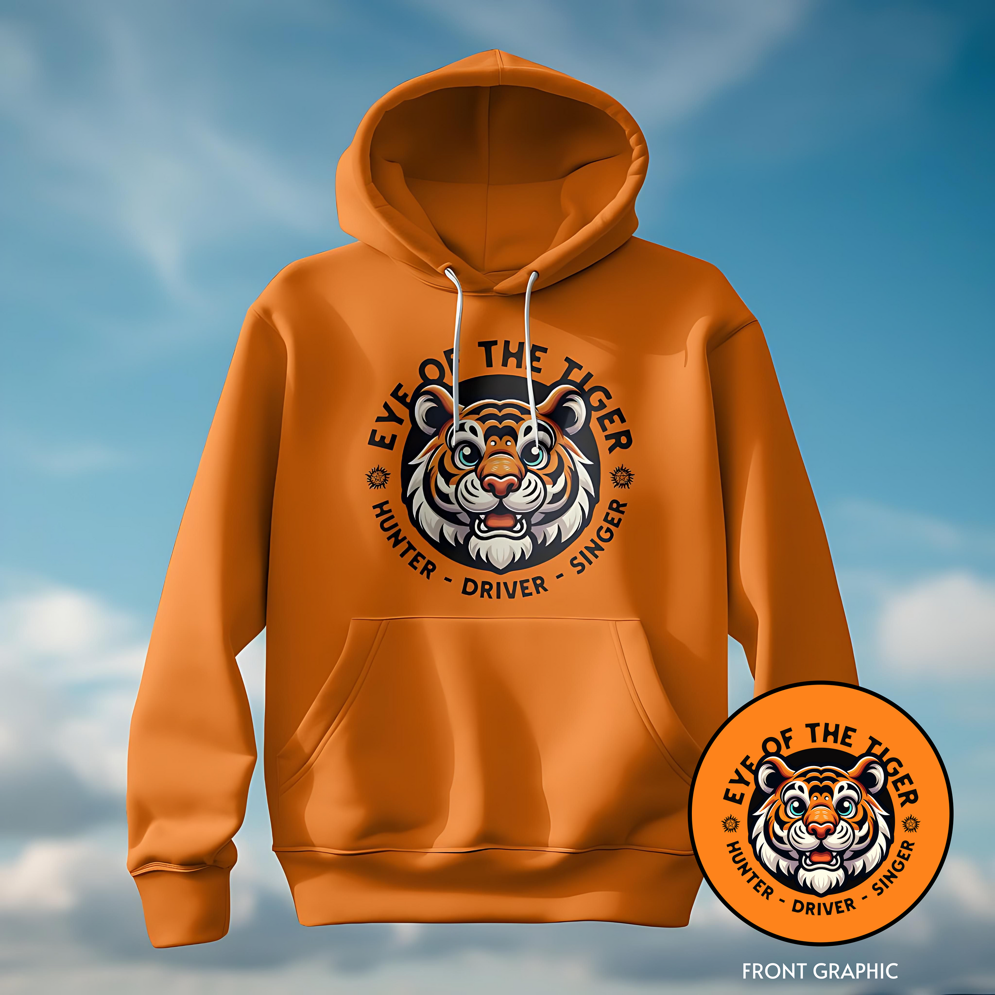 Tiger - Orange Kids Hoody - Goblin Wood Exclusive