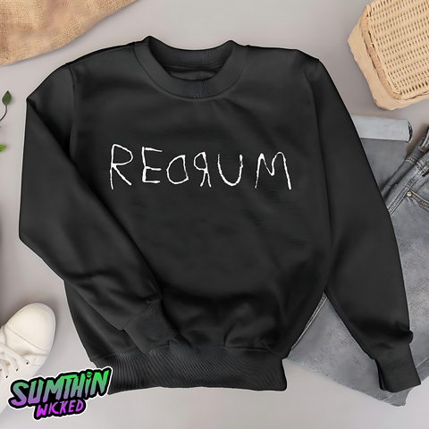 Here's Johnny! Redrum - Premium Crew Neck Sweatshirt - The Shining Inspired - Sumthin Wicked Exclusive