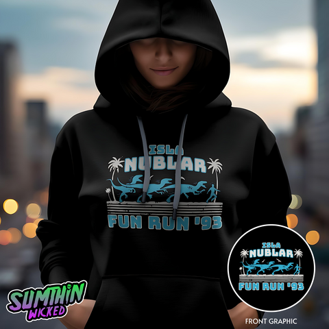 Park Run! - Premium Black Hoody - Jurassic Park Inspired - Sumthin Wicked Exclusive