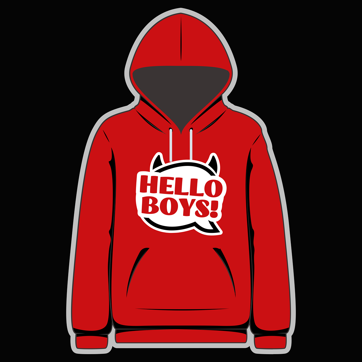 Hello Boys! Red Hoody - Goblin Wood Exclusive