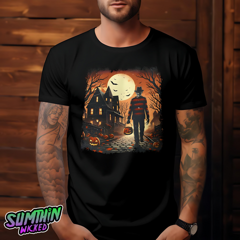 Freddy - Trick Or Treat Hoody - Black Premium T-Shirt - A Nightmare On Elm Street Inspired - Sumthin Wicked Exclusive