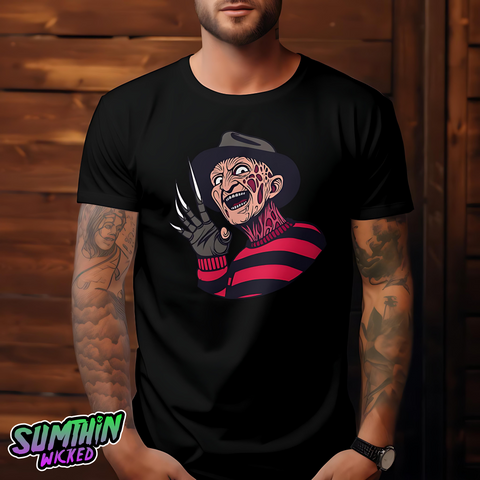 Freddy - Black Premium T-Shirt - A Nightmare On Elm Street Inspired - Sumthin Wicked Exclusive