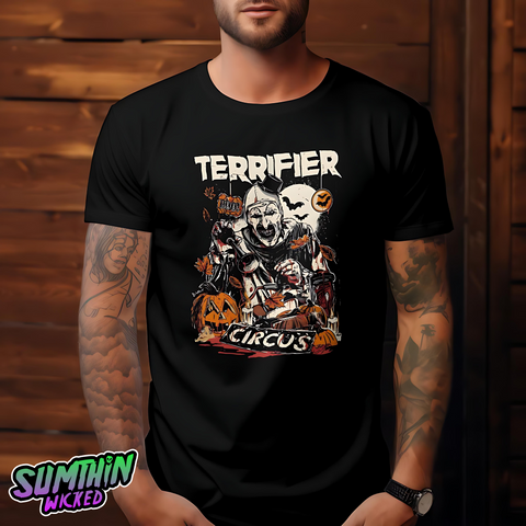 Jester - Black Premium T-Shirt - Terrifier Inspired - Sumthin Wicked Exclusive