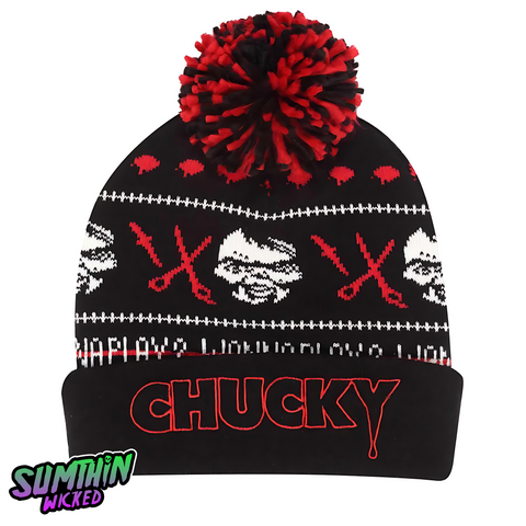 Chucky - Wanna Play? Pom Pom Knitted Beanie