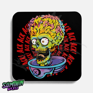 Ack Ack Ack! - Drinks Coaster - Mars Attacks! Inspired - Sumthin Wicked Exclusive - Goblin Wood