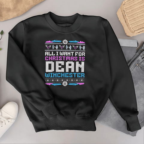 All I Want (Dean) - Premium Crew Neck Sweatshirt - Supernatural Inspired - Goblin Wood Exclusive - Goblin Wood