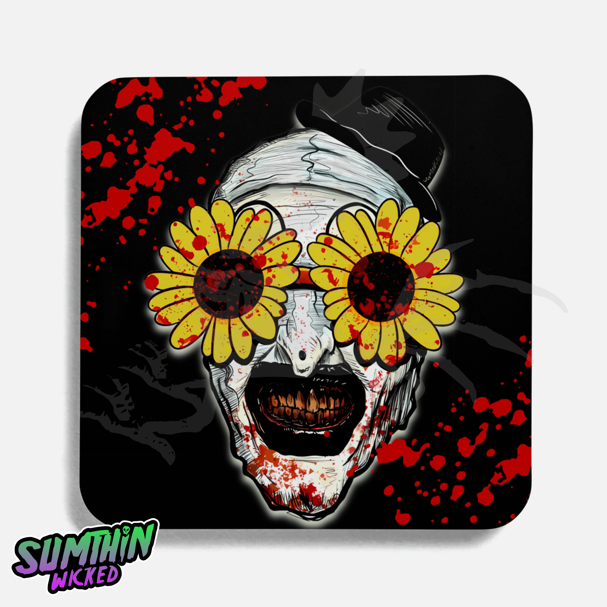 Arty - Drinks Coaster - Terrifier Inspired - Sumthin Wicked Exclusive - Goblin Wood