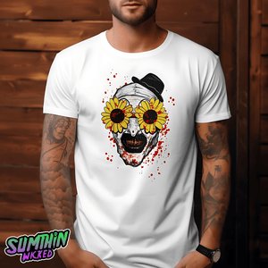 Arty - White Premium T-Shirt - Terrifier Inspired - Sumthin Wicked Exclusive - Goblin Wood