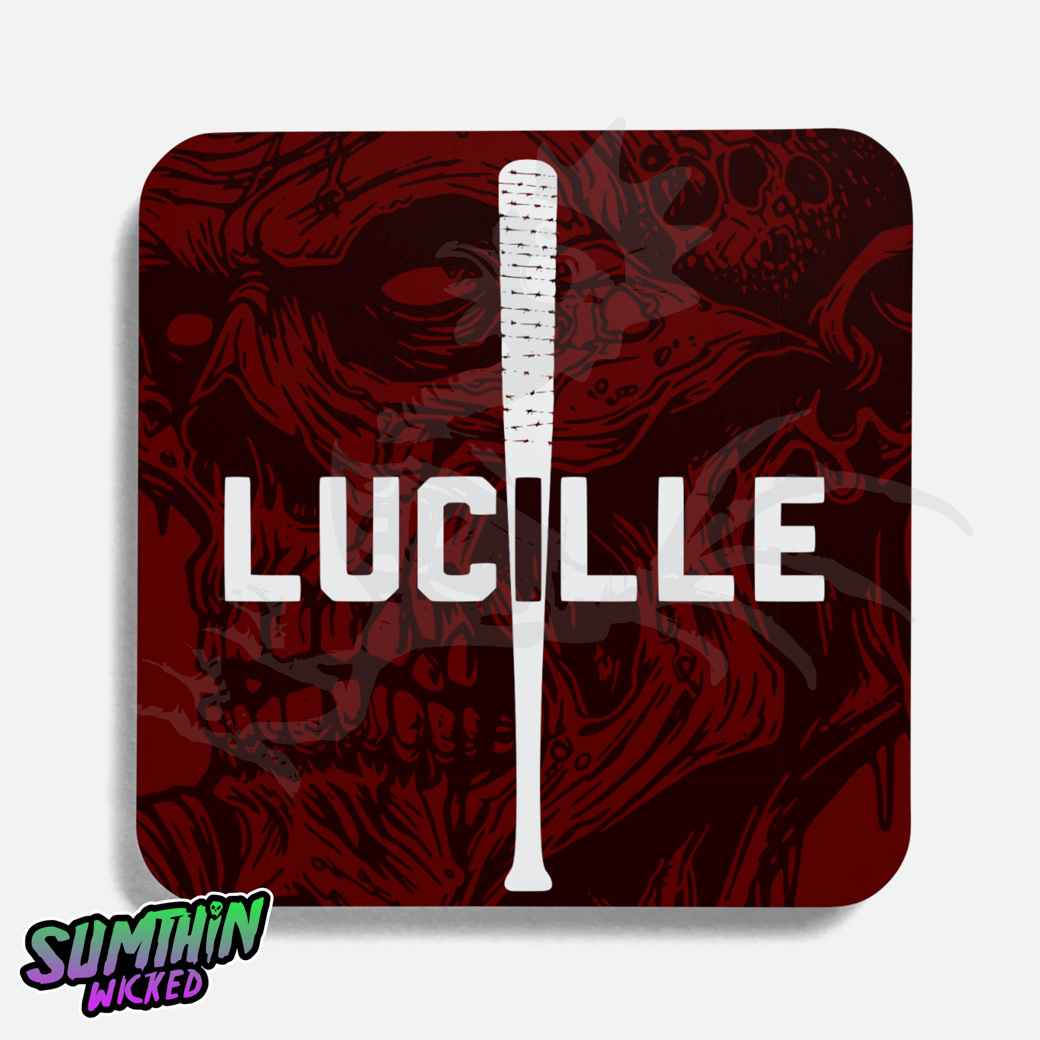 Baseball - Drinks Coaster - The Walking Dead Inspired - Sumthin Wicked Exclusive - Goblin Wood