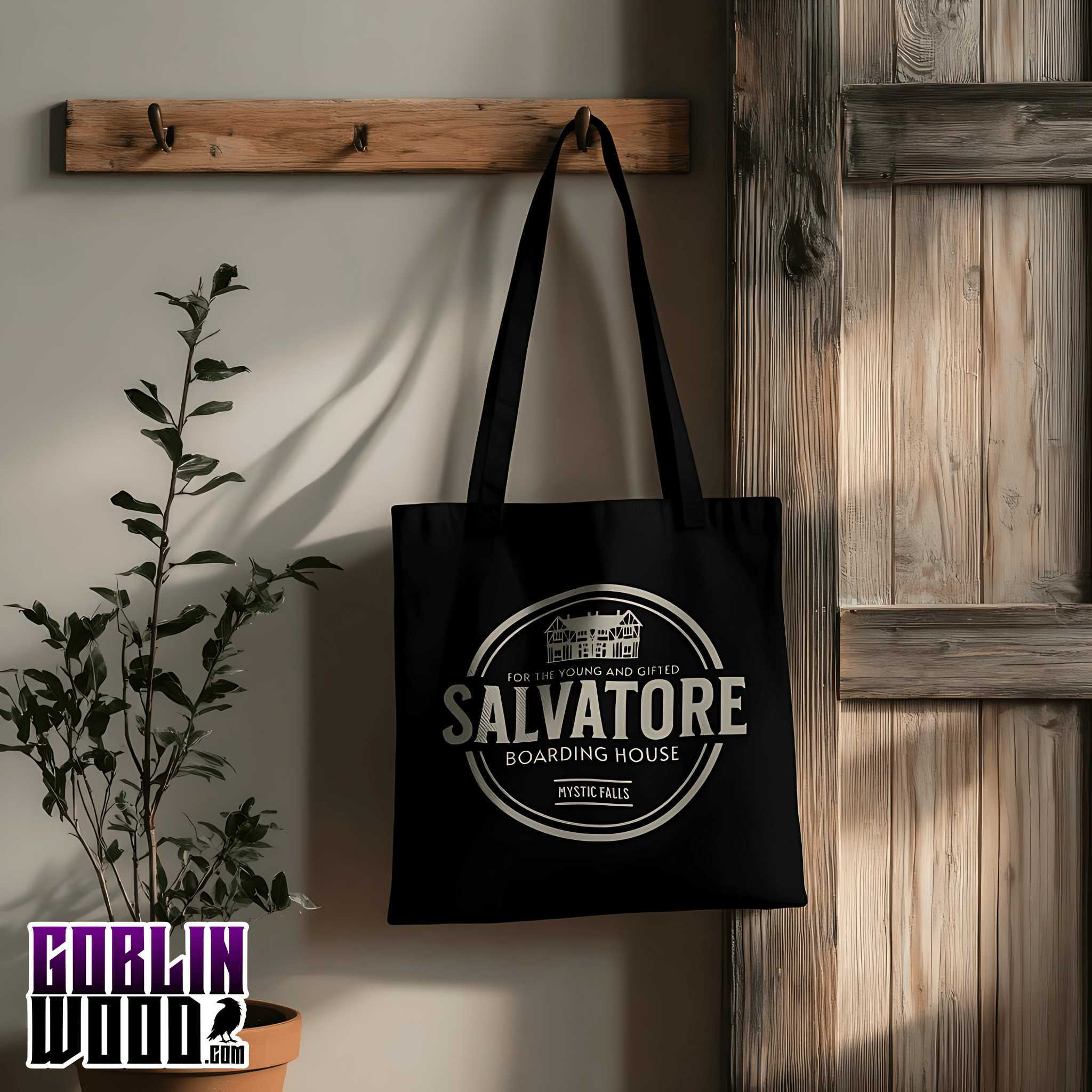 B&B - Black Tote Bag - TVD Inspired - Goblin Wood Exclusive - Goblin Wood