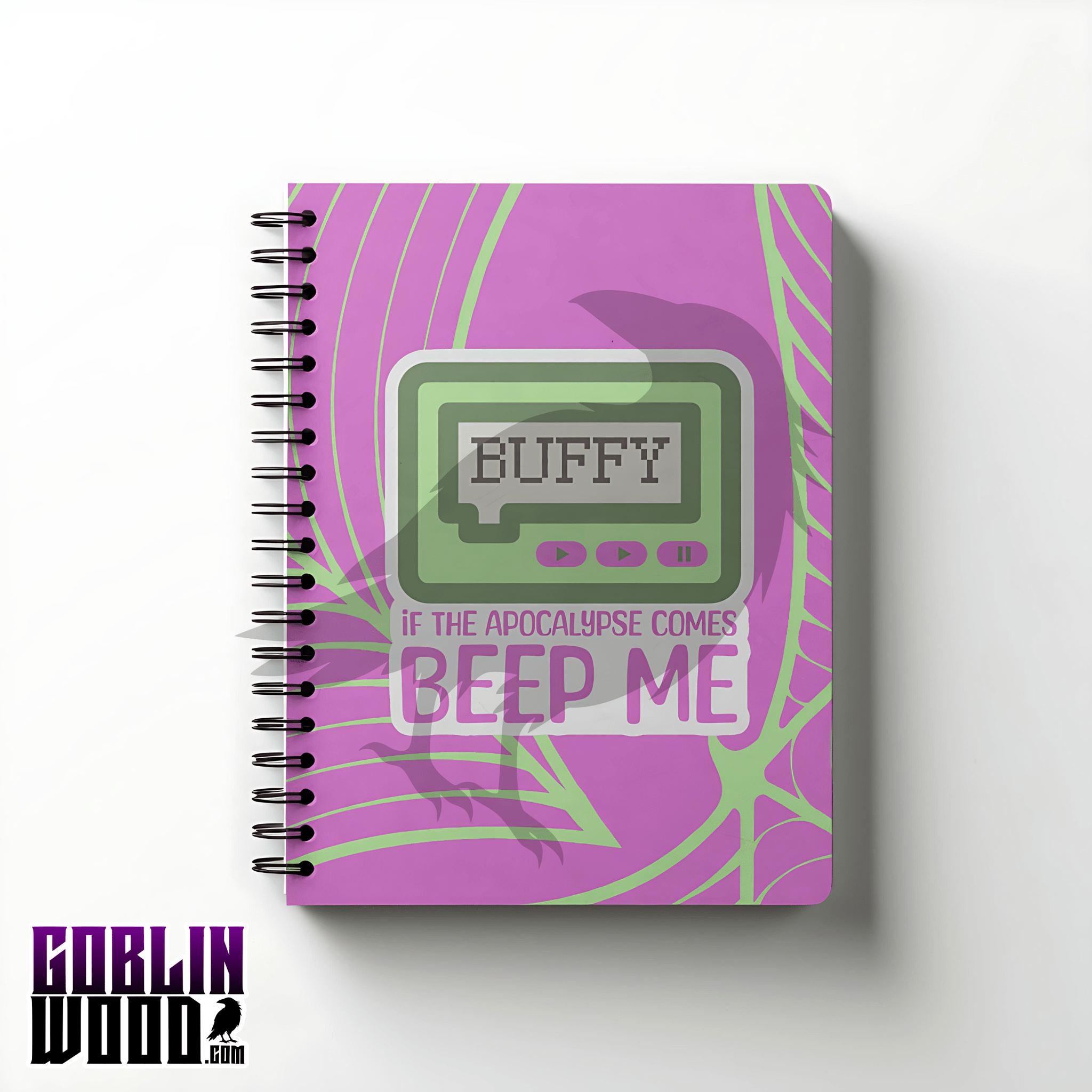 Beep Me - A5 Lined Notebook - Buffy Inspired - Goblin Wood Exclusive - Goblin Wood