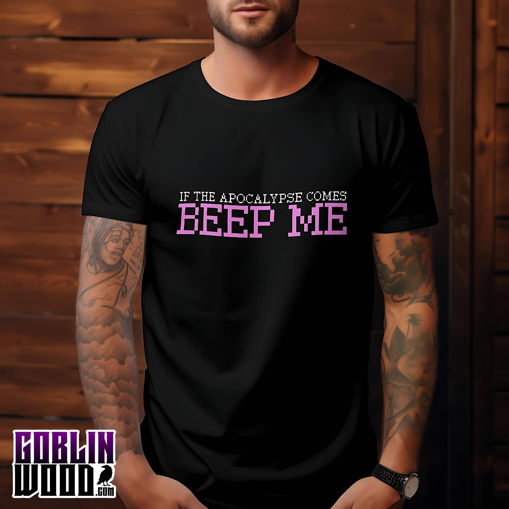 Beep Me - Black Premium T-Shirt - Buffy Inspired - Goblin Wood Exclusive - Goblin Wood