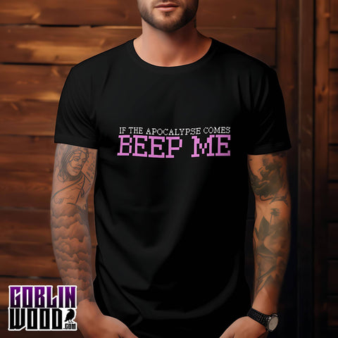 Beep Me - Black Premium T-Shirt - Buffy Inspired - Goblin Wood Exclusive - Goblin Wood