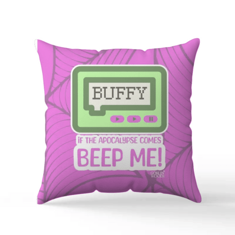 Beep Me Scatter Cushion - Buffy Inspired - Goblin Wood Exclusive - Goblin Wood