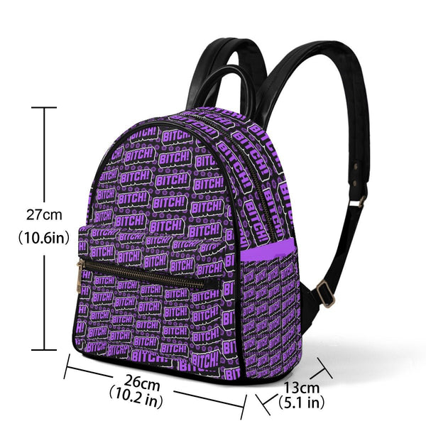 Bitch! AOP Print Mini Backpack - Supernatural Inspired - Goblin Wood Exclusive - Goblin Wood