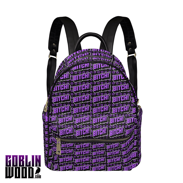 Bitch! - AOP Print Mini Backpack - Supernatural Inspired - Goblin Wood Exclusive - Goblin Wood